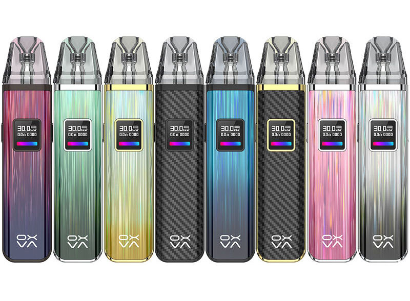 oxva xlim pro vape kits in a line