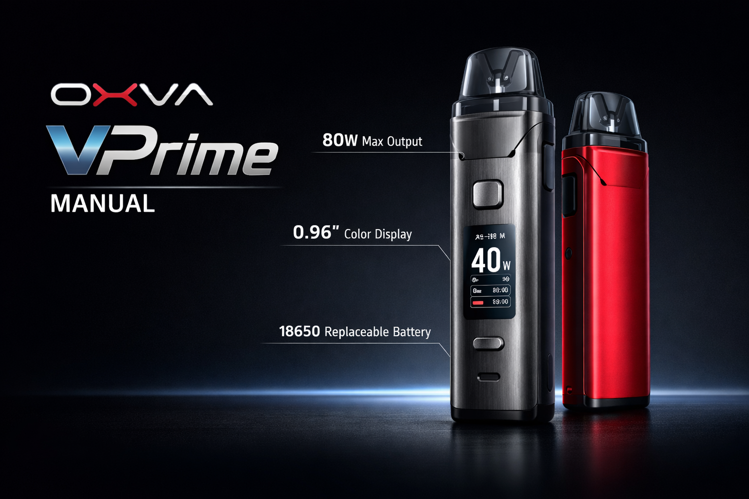 OXVA VPrime manual hero image