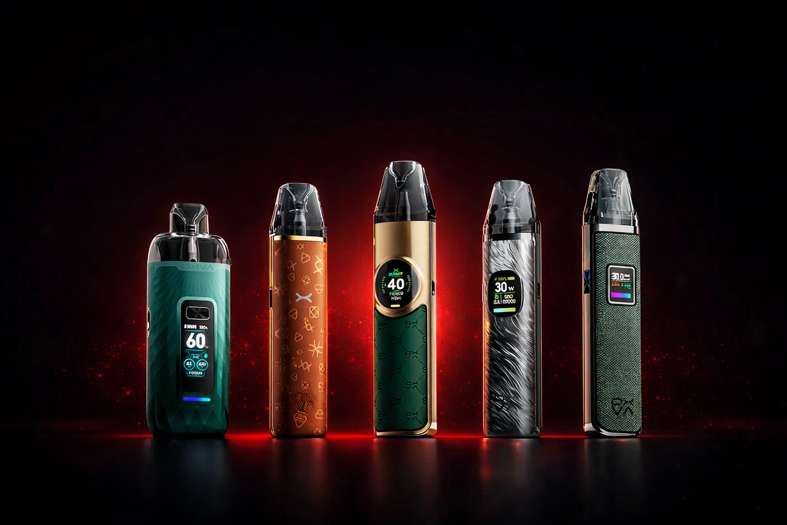 OXVA homepage hero featuring premium devices