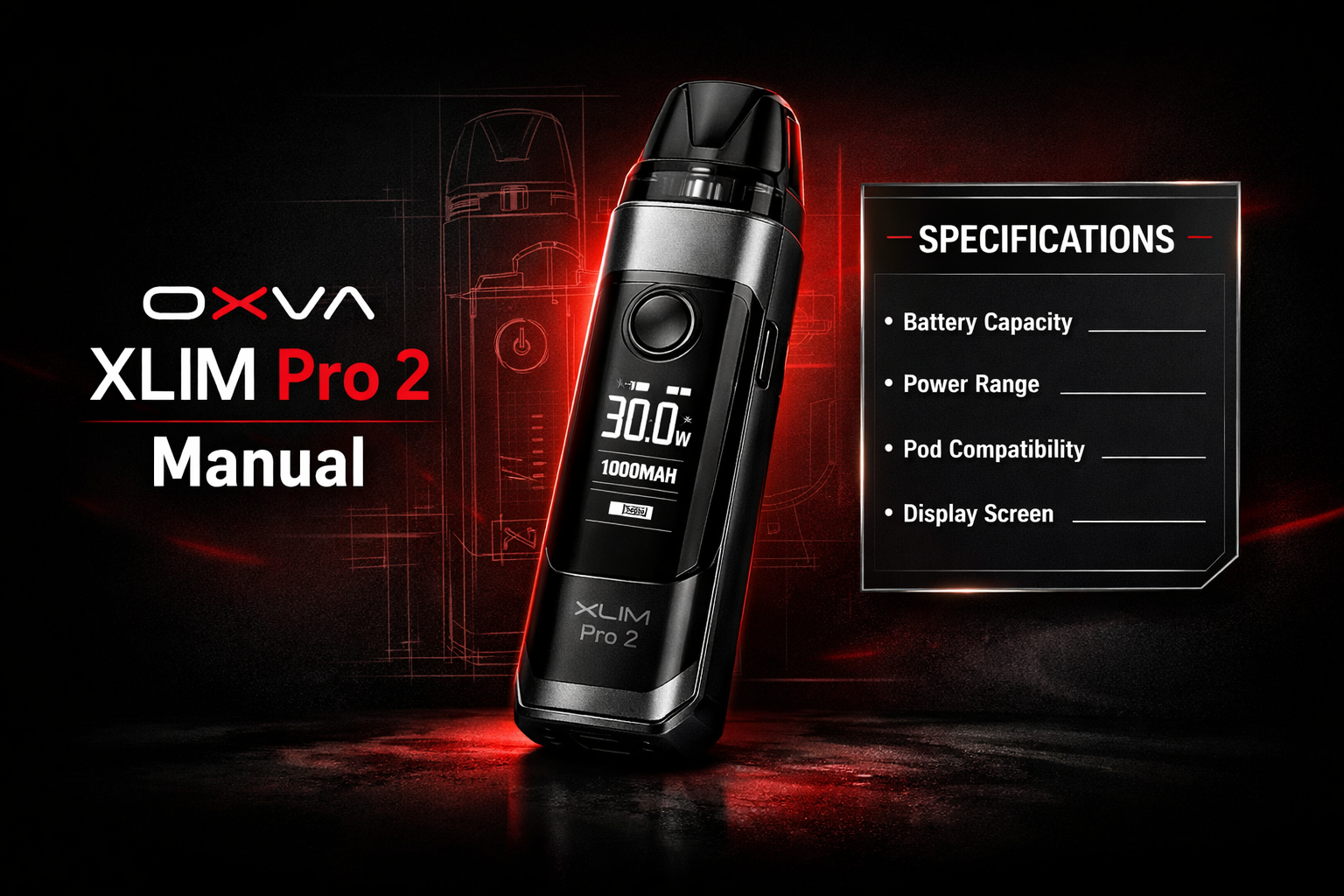 OXVA XLIM Pro 2 manual hero image