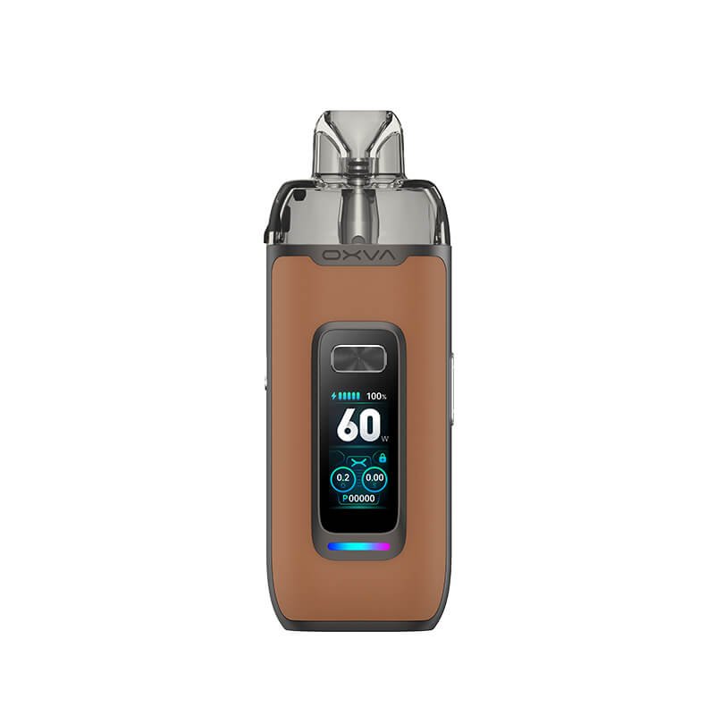 OXVA VPrime Pod Vape Kit UK in Brown Leather