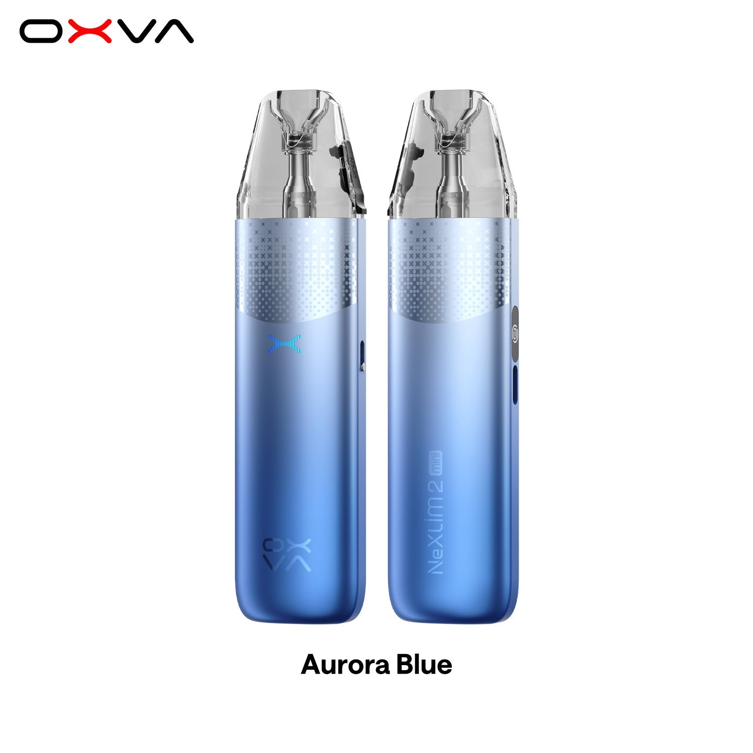 OXVA NeXLIM 2 Mini dual-mesh pod vape kit in Aurora Blue colourway