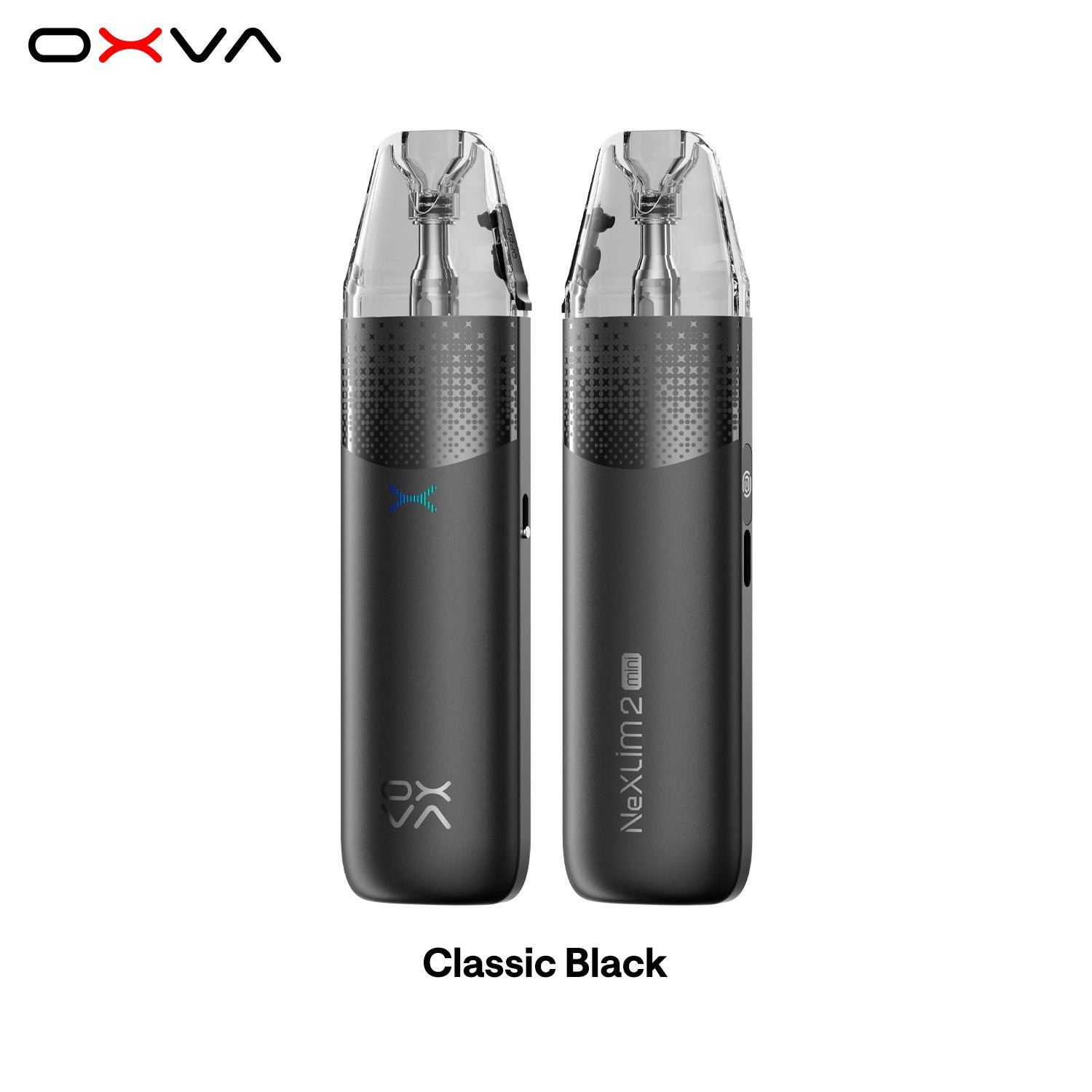 OXVA NeXLIM 2 Mini dual-mesh pod vape kit in Classic Black colourway
