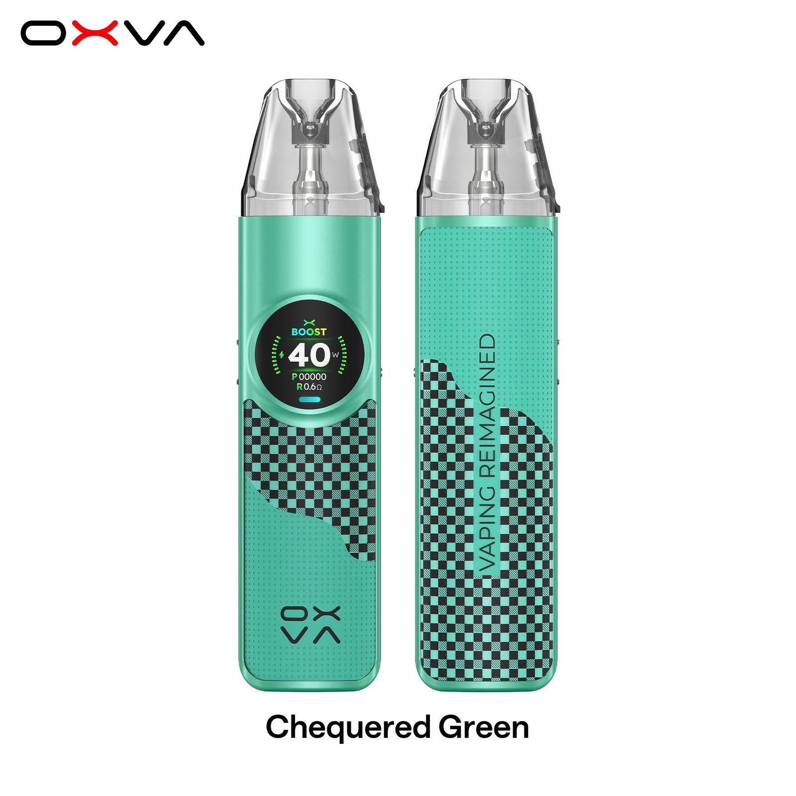 OXVA NeXLIM pod vape kit in Chequered Green colourway