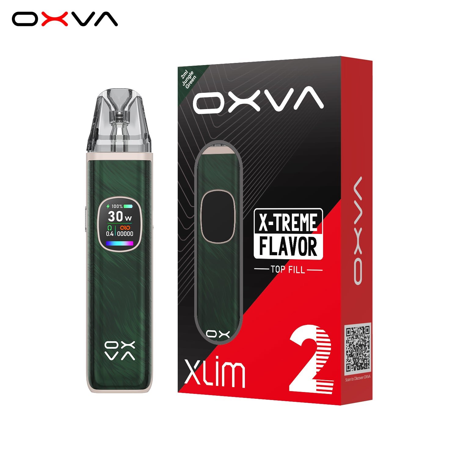 OXVA OXVA XLIM Pro 2 pod vape kit in Jungle Green colourway