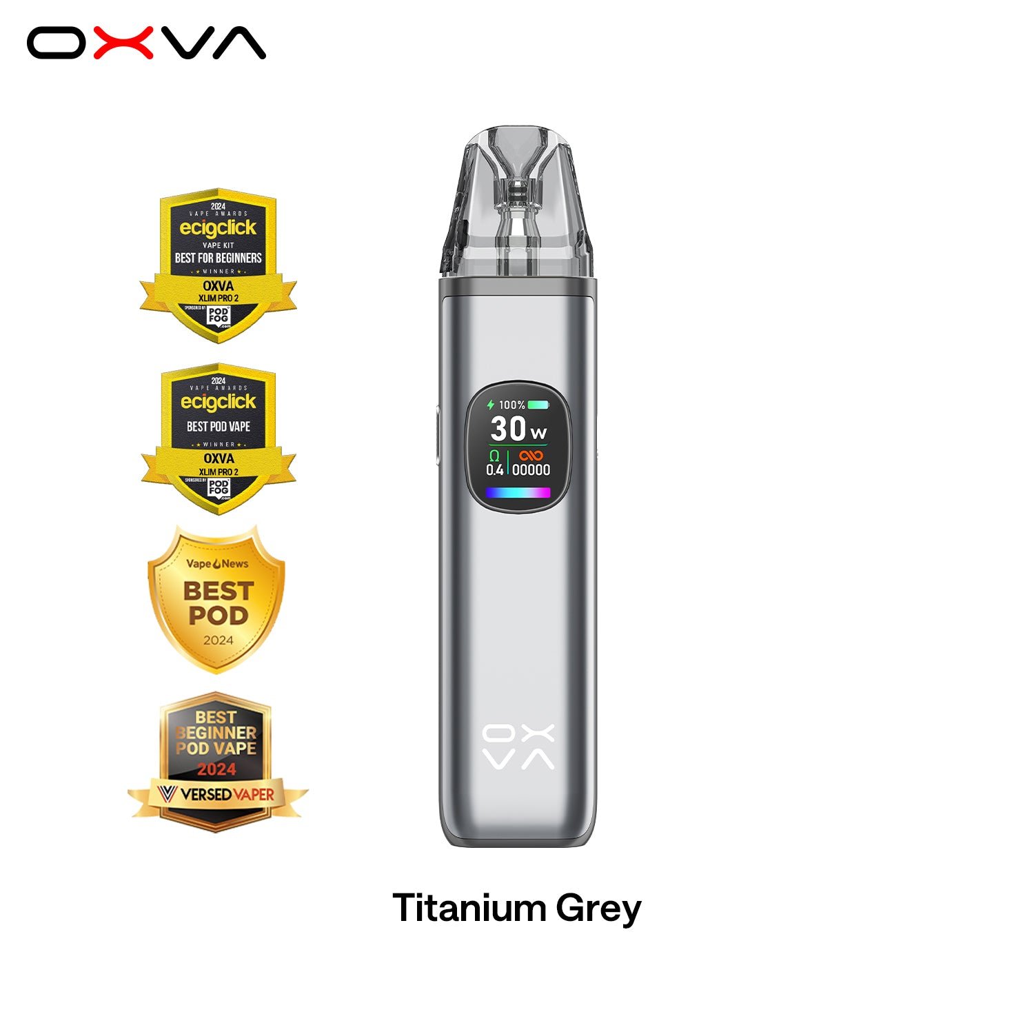 OXVA OXVA XLIM Pro 2 pod vape kit in Titanium Grey colourway