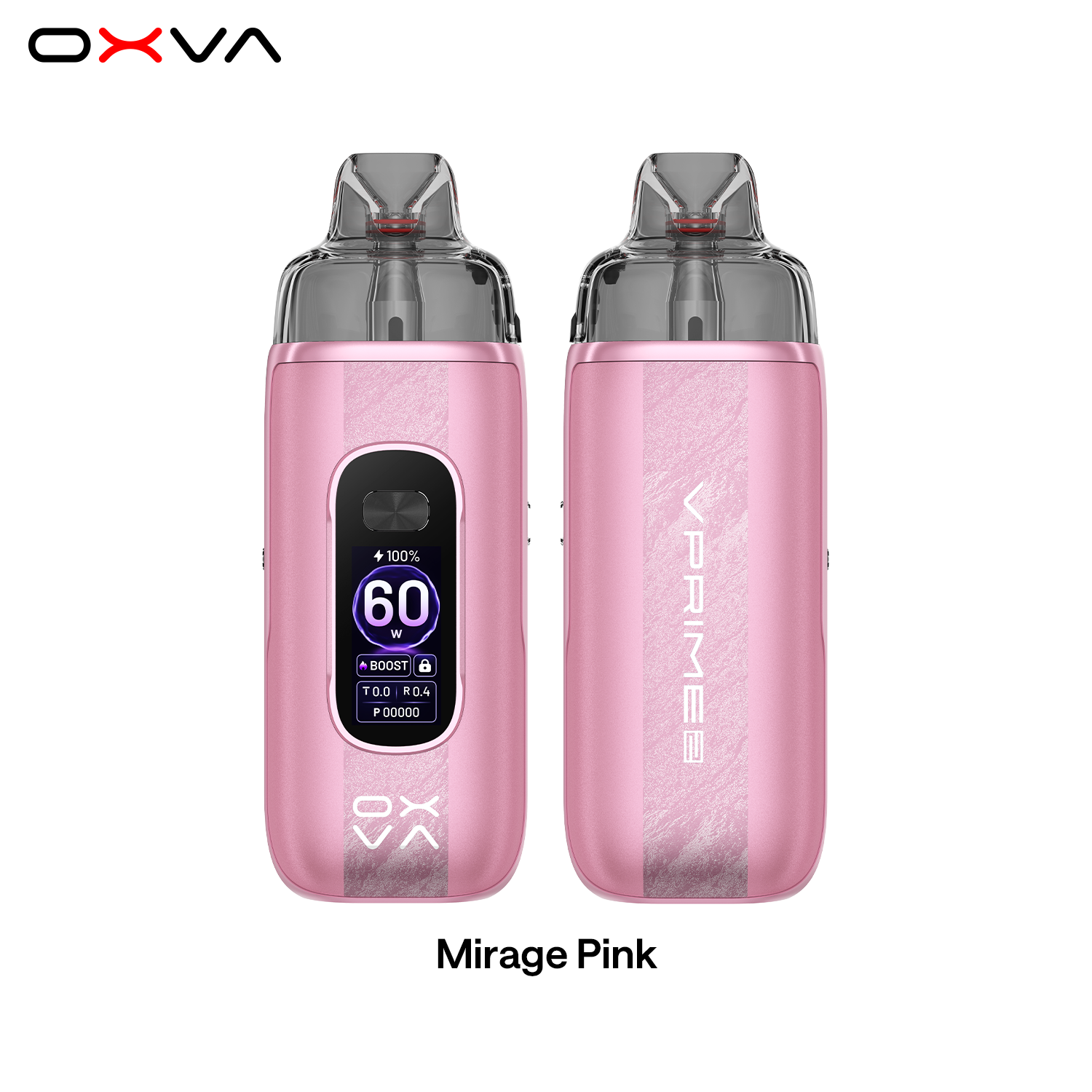 OXVA VPrime 2 Mirage Pink front and rear view