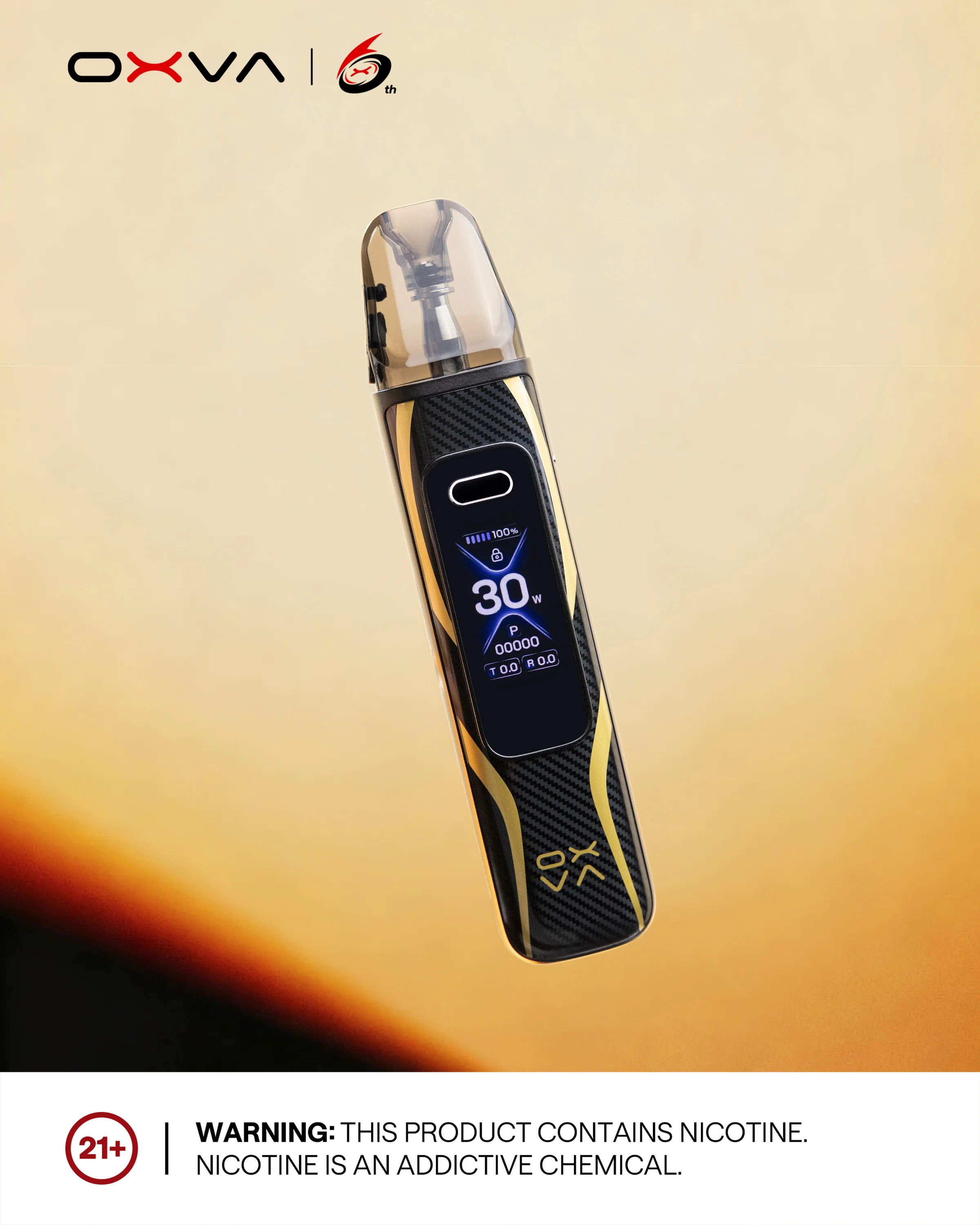 OXVA XLIM Pro 3 leather finish detail