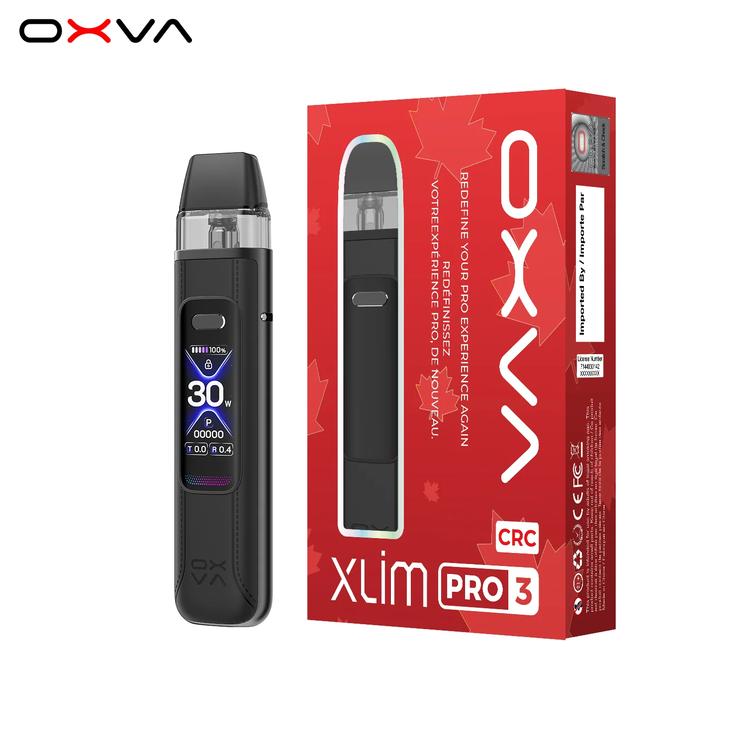 OXVA XLIM Pro 3 Black Leather