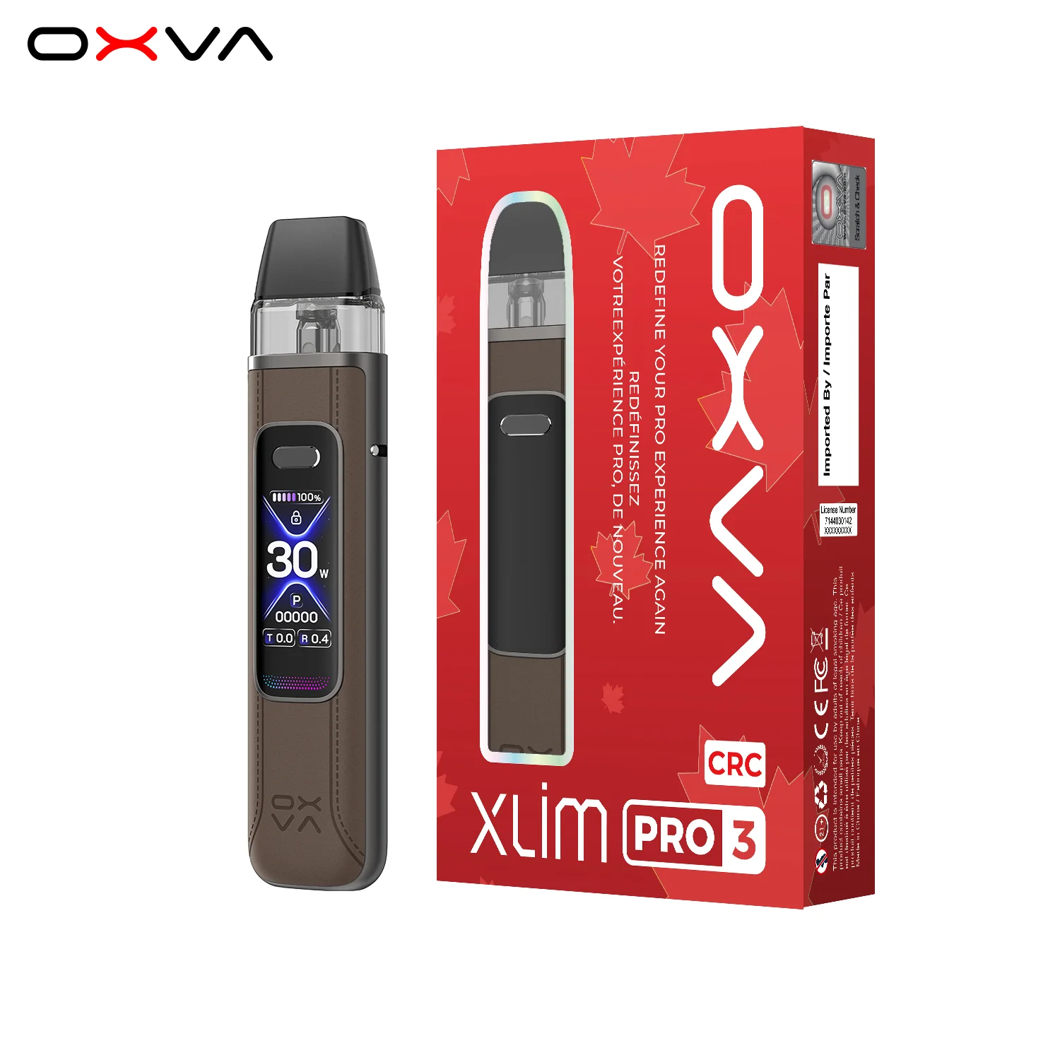 OXVA XLIM Pro 3 Brown Leather