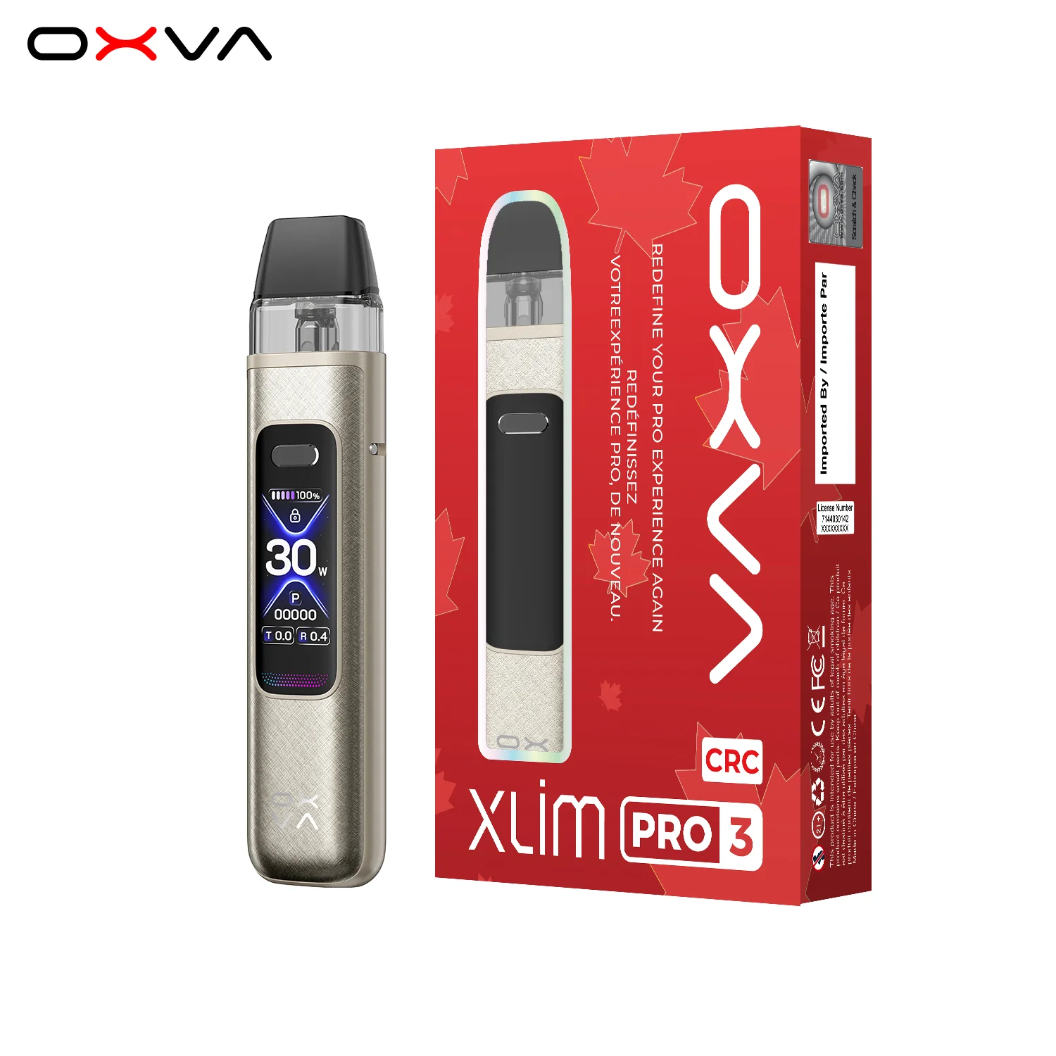 OXVA XLIM Pro 3 Titanium Silk